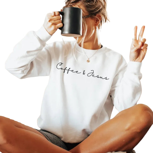 Coffee & Jesus Sweatshirt, Christian Sweatshirt For Coffee Lover 2D0287