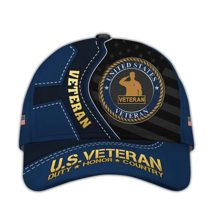 U.S.Veteran Duty Honor Country 3D Baseball Cap, US Militray Veteran Hats Caps CP0128