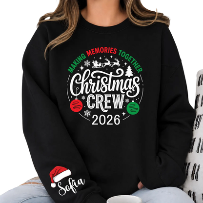Personalized Christmas Crew Family Sweatshirt, Custom Family Christmas Matching Sweater ET1678