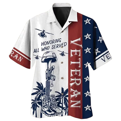 Honoring All Who Served Hawaiian Shirt, Veteran Hawaiian Shirts HE0080