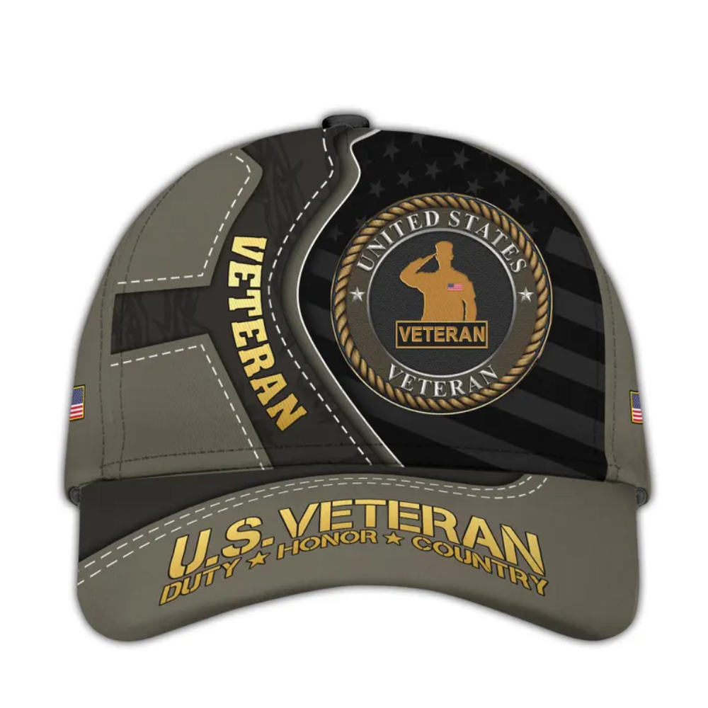 U.S.Veteran Duty Honor Country 3D Baseball Cap, US Militray Veteran Hats Caps CP0128