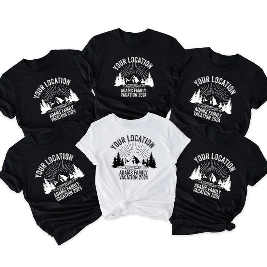 Custom Matching Family Vacation T Shirts, Personalized Family Travel Shirts ET0440