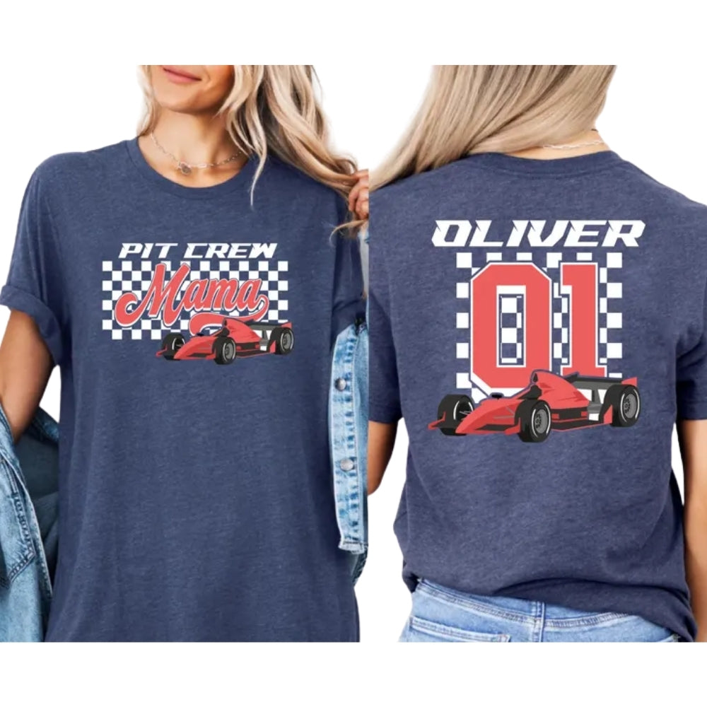 Pit Crew Fast One Birthday Boy Custom 1st Birthday Family Matching Shirts, Custom Racing First Birthday Family Shirts ET0883