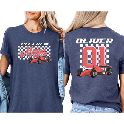 Pit Crew Fast One Birthday Boy Custom 1st Birthday Family Matching Shirts, Custom Racing First Birthday Family Shirts ET0883