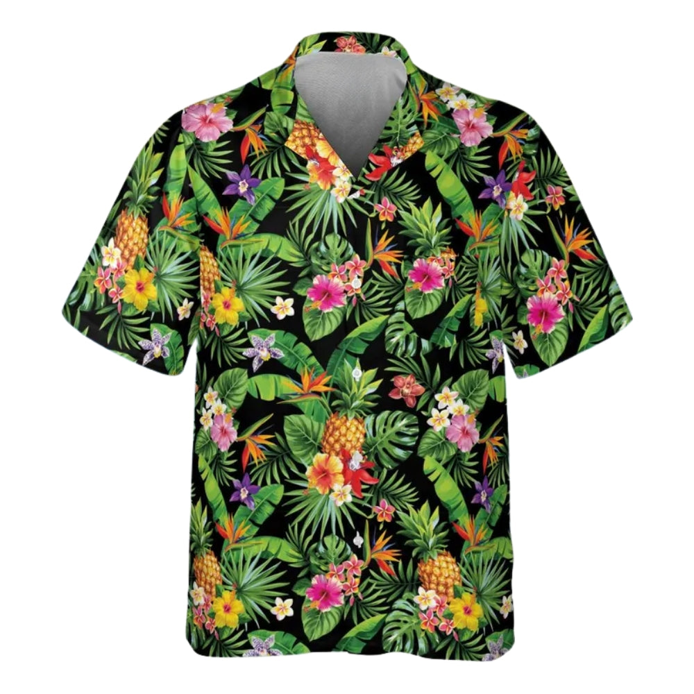 Pineapple Matching Tropical Family Hawaiian Shirts, Tropical Beach Trip Hawaiian Family Shirts ET0539