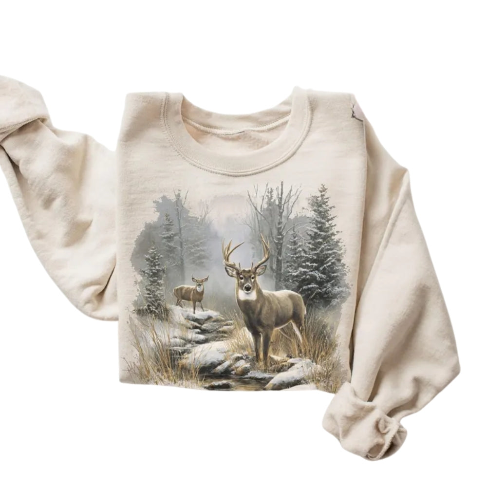 Deer Hunting Vintage Sweatshirt, Deer Sweatshirt For Hunting Lover 2D0947