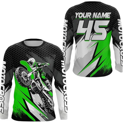 Custom Blue Motocross Racing Long Sleeve Jesey For Men, Motocross Jersey Custom MZ0023