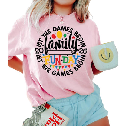 Let The Games Begin Custom Year Family Funday Matching T Shirt, Custom Family Reunion Macthing Shirts ET1082