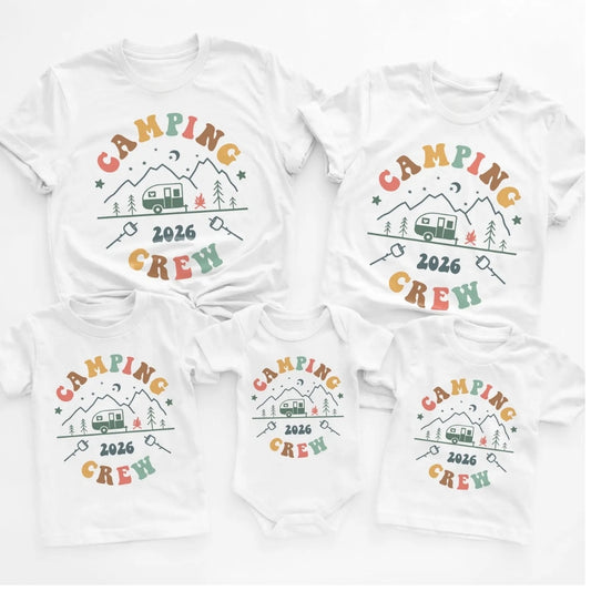 Matching Camping Camp Crew Family T Shirts, Custom Camping Matching Shirts For Family ET0441
