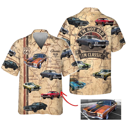 I'm Not Old I'm Classic Custom Photo Car Hawaiian Shirt Men Women, Custom Car Lover Hawaiian Shirt With Photo HE0581