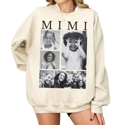 Custom Kids Photo Collage Gigi Sweatshirt, Custom Photo Sweatshirt For Grandma Mother Day 2D0853