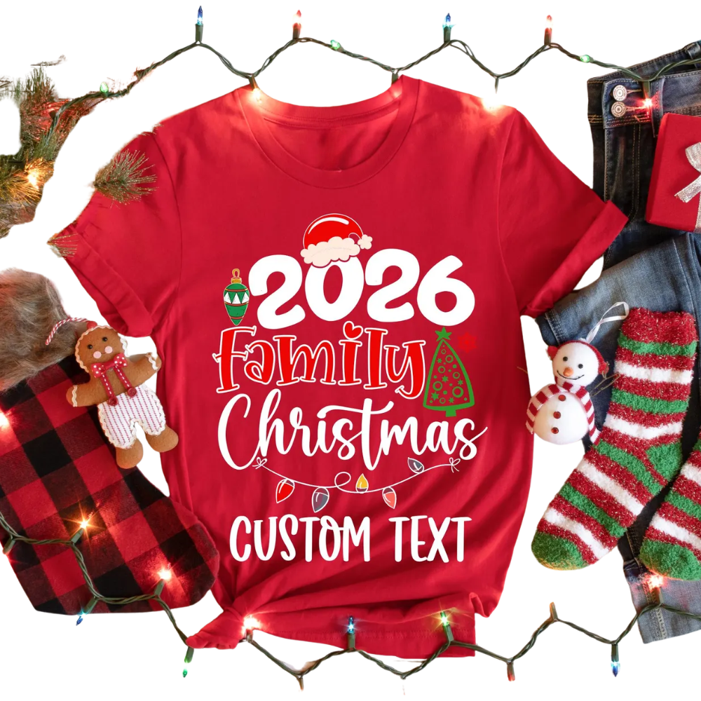 Personalized Family Christmas 2026 Matching T Shirt, Custom Christmas Family Shirts ET1175