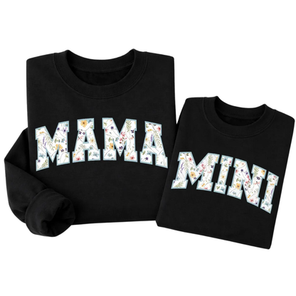 Wildflower Mama And Mini Matching Sweatshirt, Floral Mother Daughter Sweatshirts ET1375