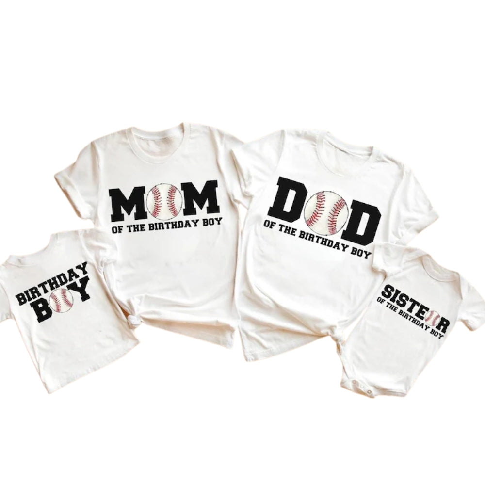 Baseball Birthday Boy Matching Family T Shirts, Matching Baseball Birthday Shirts For Family ET0361