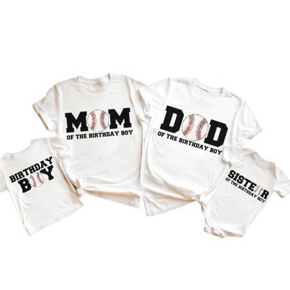 Baseball Birthday Boy Matching Family T Shirts, Matching Baseball Birthday Shirts For Family ET0361