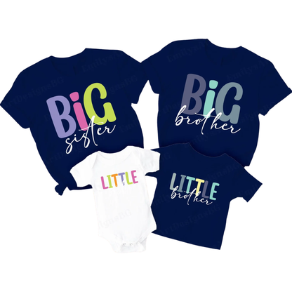 Big Sister Big Brother Matching Sibling T Shirt, Sibling Matching Family Shirts ET1253