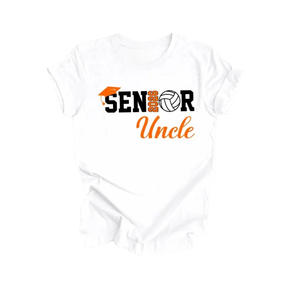 Senior Volleyball Custom Matching Family T Shirts, Personalized Volleyball Grad Night Shirts For Family ET0502