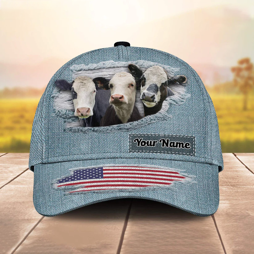 Black Baldy Jeans Pattern Customized Name Cap CA0193