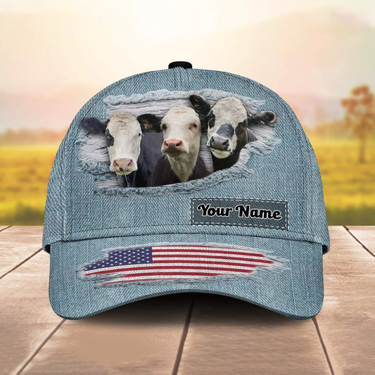 Black Baldy Jeans Pattern Customized Name Cap CA0193