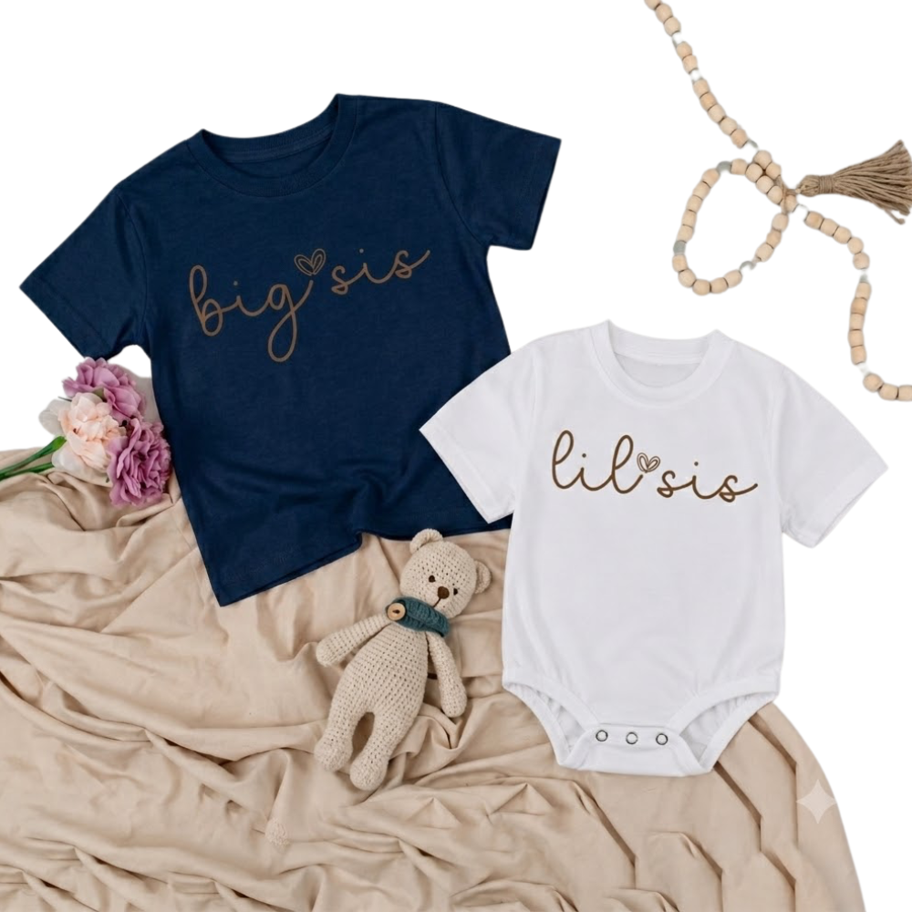 Big Sis Lil Sis Matching Sibling T Shirt, Sister Sibling Matching Shirts ET1190