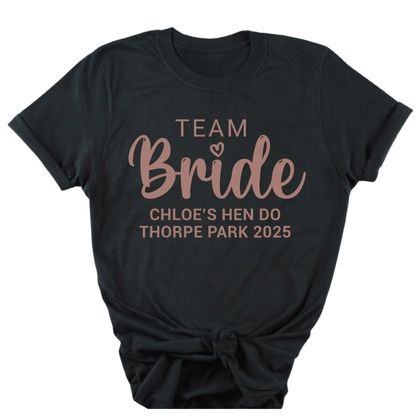 Team Bride Maid Of Honor Mother Of The Bride Matching T Shirts, Bridal Shower Party Matching Shirts ET1027