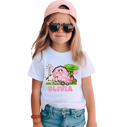 Customized Farm Family Matching Birthday T Shirts, Customized Birthday Shirts For Family ET0059