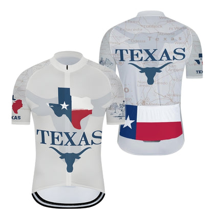 Texas Flag Short Sleeve Cycling Jersey For Mens, Texas Cycling Jerseys CZ0022
