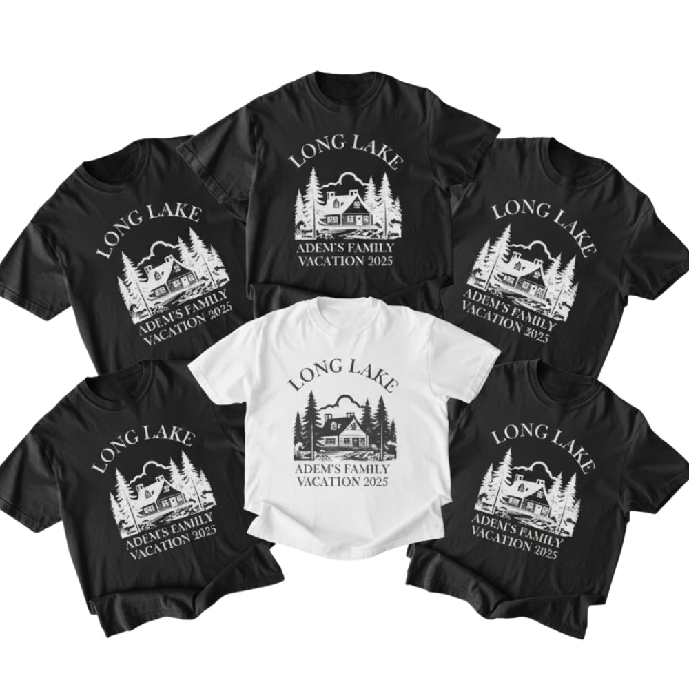 Custom Matching Lake Camping Family T Shirts, Custom Camping Vacation Shirts For Family ET0294