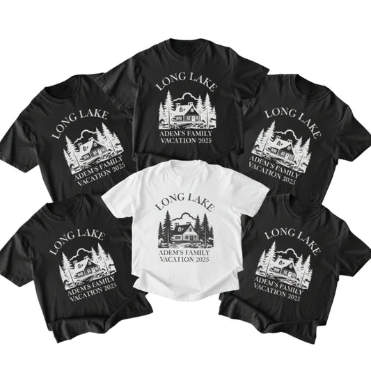 Custom Matching Lake Camping Family T Shirts, Custom Camping Vacation Shirts For Family ET0294