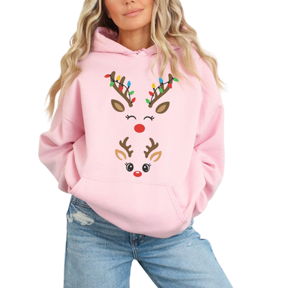 Reindeer Pregnancy Christmas Sweatshirt For Ladies, Baby Announcement Christmas Sweatshirt 2D1184