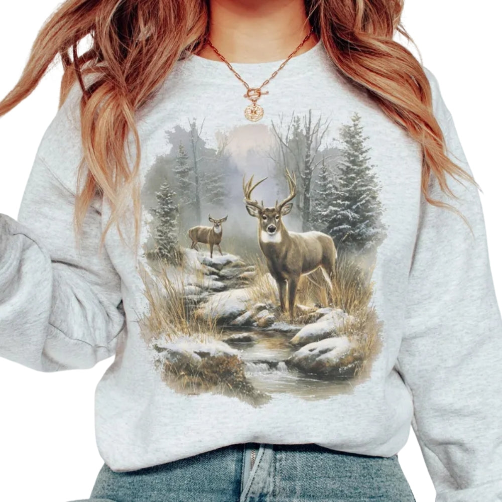 Deer Hunting Vintage Sweatshirt, Deer Sweatshirt For Hunting Lover 2D0947