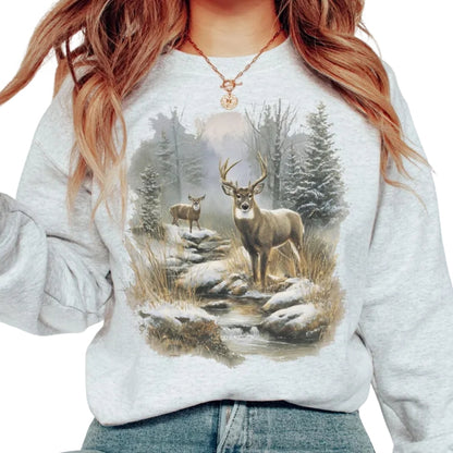Deer Hunting Vintage Sweatshirt, Deer Sweatshirt For Hunting Lover 2D0947