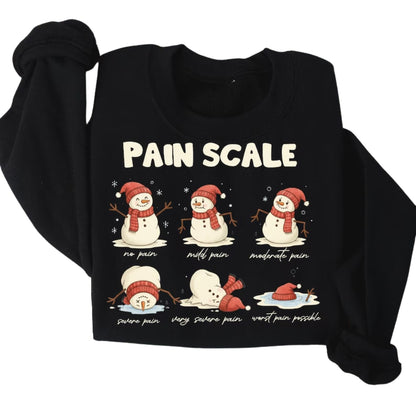 Pain Scale Christmas Nurse Sweatshirt, Funny Nurse Christmas Sweatshirt 2D0394