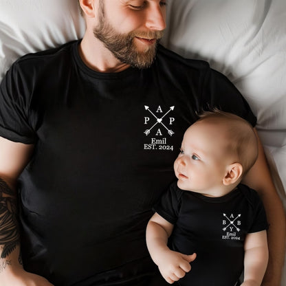 Custom Dad And Son Daughter Matching Family T Shirts, Personalized Matching Father Day Family Shirts ET0151