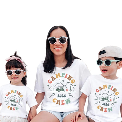 Matching Camping Camp Crew Family T Shirts, Custom Camping Matching Shirts For Family ET0441