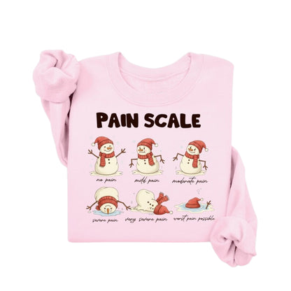 Pain Scale Christmas Nurse Sweatshirt, Funny Nurse Christmas Sweatshirt 2D0394
