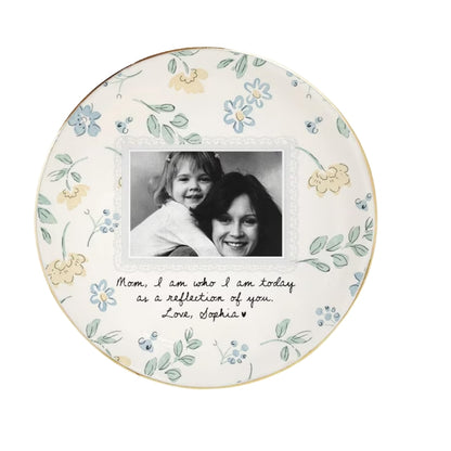 Custom Photo Mother of The Bride Floral Ring Dish, Personalized Floral Wedding Jewelry Dish for Mom WD0245