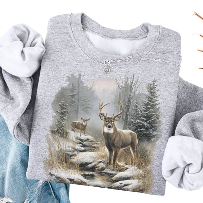 Deer Hunting Vintage Sweatshirt, Deer Sweatshirt For Hunting Lover 2D0947
