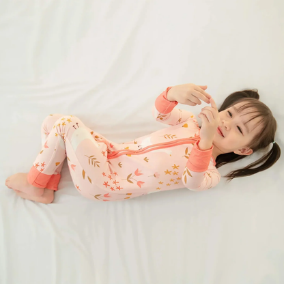 Goose Floral Pink Baby Convertible Zippy Romper, Goose Baby Girl Romper Convertible BB0829