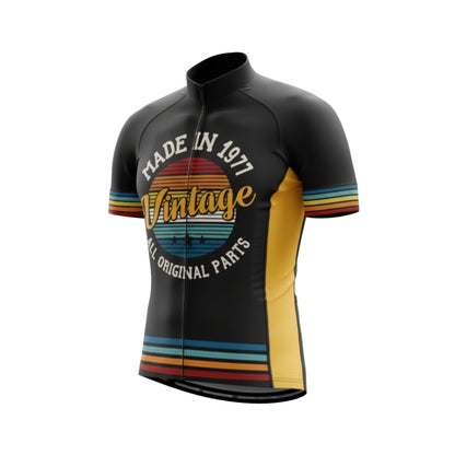Made In 1977 Vintage All Original Parts Custom Retro Cycling Short Sleeve Men Jersey, Custom Year Retro Cycling Jerseys CG0495
