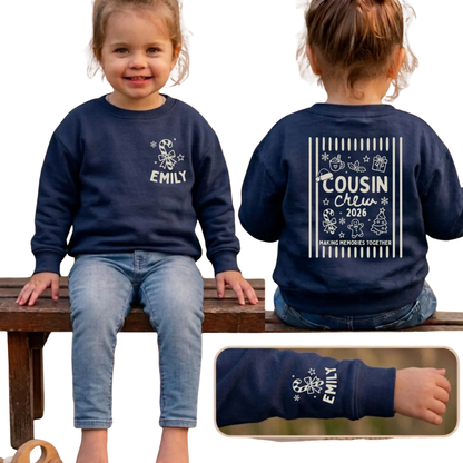 Cousin Crew Custom Christmas Matching Sweatshirt, Custom Family Xmas Sweater ET1679