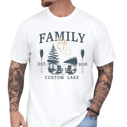 Personalized Lake Family Trip Matching T Shirts, Custom Lake Trip Family Shirts With Year ET0885