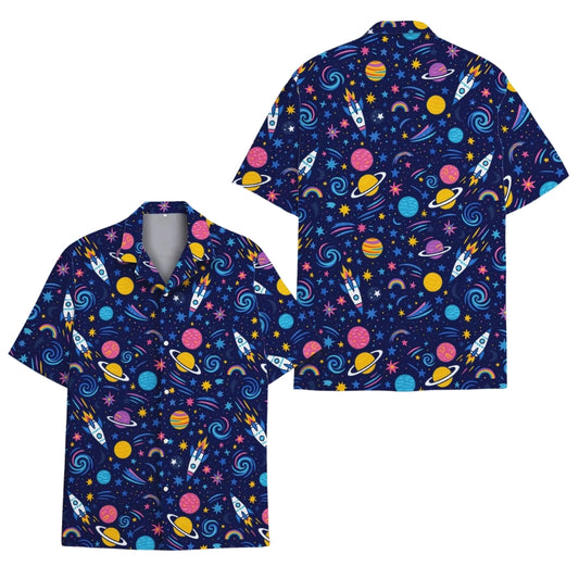 Colorful Planet Space Hawaiian Shirt For Men Women, Space Lover Hawaiian Shirts HE0089