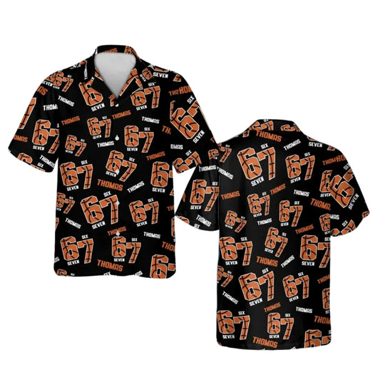 Custom Six Seven 67 Basketball Hawaiian Shirt For Men Women, Custom Funny Basketball Hawaiian Shirts HE0078