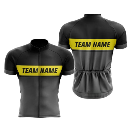 Custom Team Black Mens Cycling Short Sleeve Jersey, Custom Cycling Jerseys CG0496