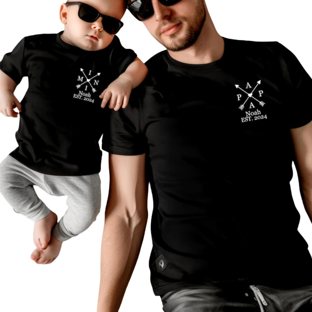 Custom Dad And Son Daughter Matching Family T Shirts, Personalized Matching Father Day Family Shirts ET0151