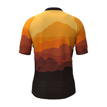 Men's Sunset Short Sleeve Cycling Jersey, Cycling Jerseys For Mens CZ0090