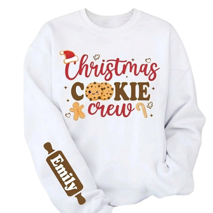 Chrismas Cookie Crew Custom Matching Family Sweatshirt, Custom Christmas Sweatshirt For Family ET1680