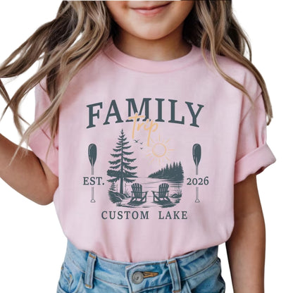 Personalized Lake Family Trip Matching T Shirts, Custom Lake Trip Family Shirts With Year ET0885