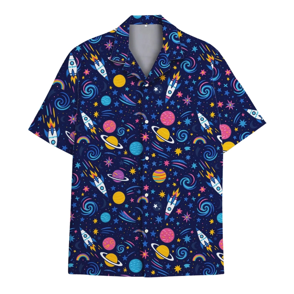 Colorful Planet Space Hawaiian Shirt For Men Women, Space Lover Hawaiian Shirts HE0089